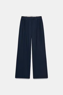 ZW COLLECTION PLEATED WIDE-LEG TROUSERS - Zara фото 5