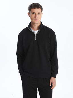 Dik Yaka Erkek Sweatshirt