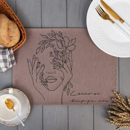 Салфетка Этель Счастье внутри нас 29х40 см, 35% хл 65% пэ, 370 г/м2