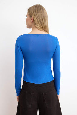 Siyah Transparan Esnek Vucuda Oturan Orme Bluz TWOAW26BZ00306 - Trendyolmilla фото 19