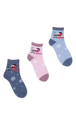 Носки женские Снегири (набор 3 пары)