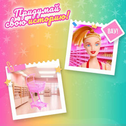 Кукла-модель Синтия в супермаркете с тележкой и аксессуарами, МИКС - Simaland фото 5