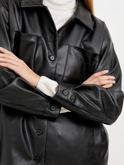 пиджак женский черный на пуговицах и с карманами - Glenfield фото 8