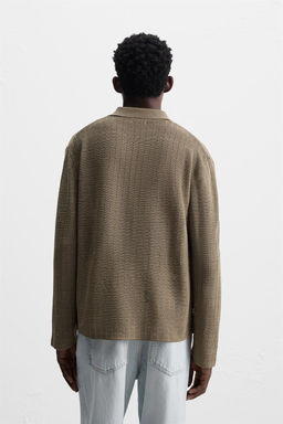 TEXTURED KNIT POLO SHIRT - Zara фото 3