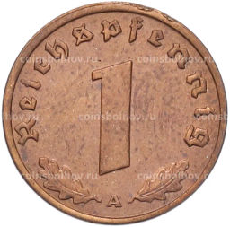 Монета 1 рейхспфенниг 1938 года A Германия