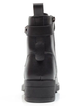 01-5573-1 BLACK Ботинки демисезонные (натуральная кожа, байка)