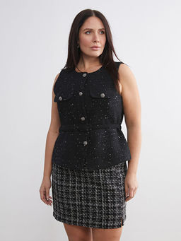 Bisiklet Yaka Ta?l? Kad?n Yelek