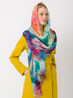 Большой мягкий очень нежный двусторонний палантин в стиле арт-деко - Tantino фото 10