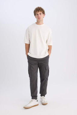 Текстурированные брюки-карго с карманами и обычной талией на шнуровке - Defacto фото 2