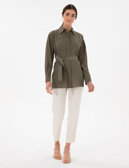 Haki Oversize Uzun Kollu G_mlek - Pierre cardin фото 4