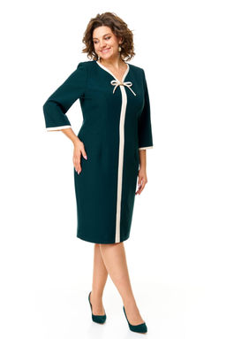 Платье VI.ORO VR-1146 изумруд / бежевый