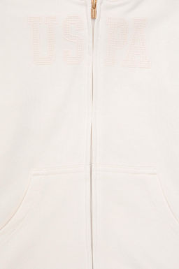 Кремовый базовый свитшот для девочек Неожиданная скидка в корзине - U.s. polo assn фото 4