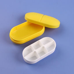 Цена за 2 шт. Таблетница Pill Box, 6 секций, 10×5.5×3 см, МИКС