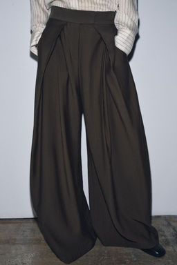 ZW COLLECTION FRONT PLEAT TROUSERS