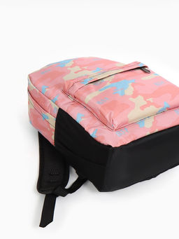 Рюкзак школьный на молнии, с карманами, с принтом, размер 30?13?42 см, тёмно-синий/чёрный