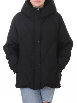 9913 BLACK Куртка зимняя женская (150 гр. холлофайбер)