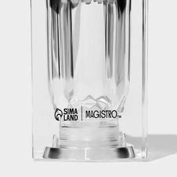 Набор для специй Magistro Glace, 2 предмета: мельница с ручкой, солонка, акрил, прозрачный  фото 6