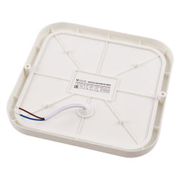 ULW-Q229 24W/6500K IP65 WHITE Светильник светодиодный влагозащищенный. Квадрат. Дневной свет (6500K). 190?190?37мм. Корпус белый. ТМ Volpe