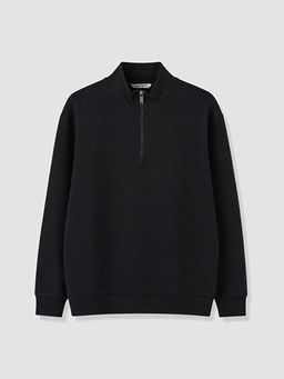 Dik Yaka Erkek Sweatshirt