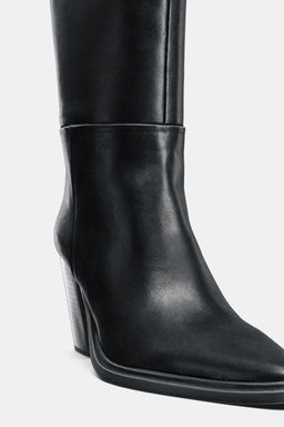LEATHER COWBOY BOOTS - Zara фото 2