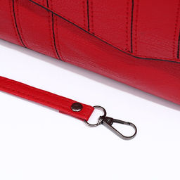 Сумка-клатч на магните, длинный ремень, цвет красный - Simaland фото 6