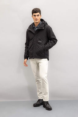 Пальто обычного кроя с капюшоном - Defacto фото 2