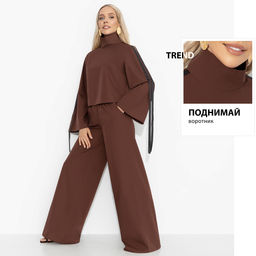 Брючный костюм с акцентными рукавами, Держу ритм (2 в 1)
