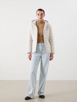 Kad?n Kap??onlu D?z ?i?me Mont