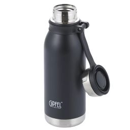 51026 GIPFEL Термос вакуумный DUBLIN 500 мл. Материал: нерж. сталь 304, пластик. Цвет: черный.  фото 2