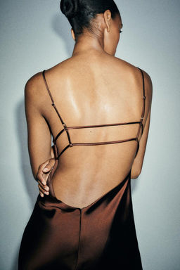 SATIN MIDI DRESS - Zara фото 21