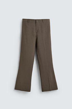 PANTAL?N REGULAR FIT TRAJE 100% LINO / Aceite - Zara фото 7