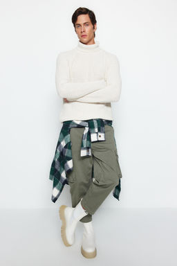 Trendyolmilla Man Ekru Slim Fit Yunlu Bal?kc? Yaka Reglan Kol Basic Triko Kazak TMNAW21KZ0404 фото 20