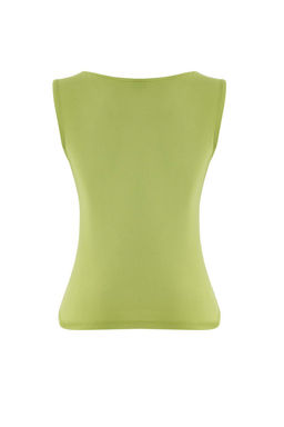 Yag Yesili Fitted/Vucuda Oturan Kolsuz Buzgulu Esnek Orme Bluz TWOSS26BZ00199 - Trendyolmilla фото 6