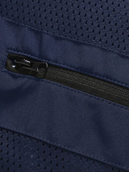 Ветровка мужская софтшелл виндстоппер с капюшоном спортивная темно-синего цвета 9615_1TS