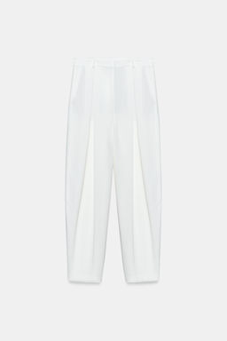 PANTAL?N FLUIDO PINZAS ZW COLLECTION / Blanco roto - Zara фото 8