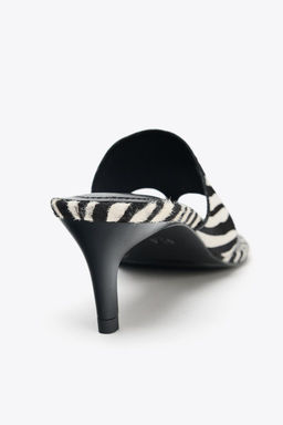 ANIMAL PRINT LEATHER SANDALS - Zara фото 5