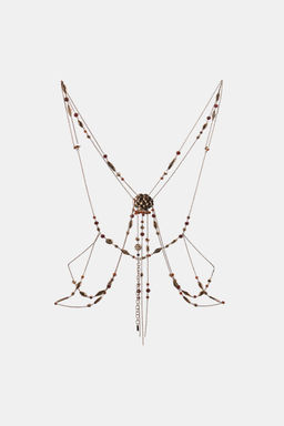 METAL BODY CHAIN WITH BEAD DETAIL - Zara фото 4