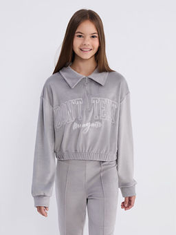 Kadife K?z ?ocuk Sweatshirt ve Tayt