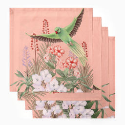 Набор салфеток «Этель» Tropical animals, 40×40 см - 4 шт., 100% хлопок., 190 г/м²