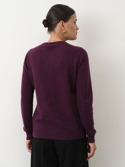 Кардиган из кашемира 08179 пурпурный