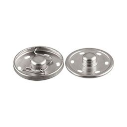 Кнопка пришивная Gamma KL-210 металл d 21 мм 10 шт. №01 под никель