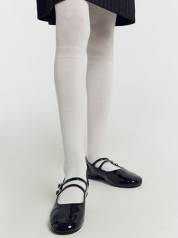 Цена за 3 пары! Колготки детские белого цвета с рисунком в виде поперечной полоски - Mark formelle фото 5