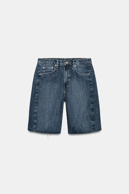 BERMUDA DENIM RELAXED TIRO MEDIO ZW COLLECTION / Azul medio - Zara фото 6