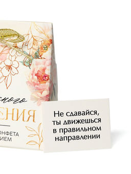 Цена за 2 шт. Конфета шоколадная с предсказанием Прекрасного настроения - Фабрика счастья фото 3