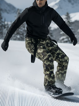 Полукомбинезон утепленный мужской зимний горнолыжный коричневого цвета 2405K - Mtforce фото 19