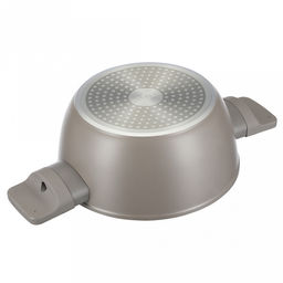 Кастрюля с антипригарным покрытием Fiamma 3л, д22см, h15,5см, s2,6мм, дно s3,2мм, литой алюминий, стеклянная крышка, пароотвод, бакелитовая ручка с покрытием soft-touch, капсульное дно, цветная коробка, Regent (Китай) Подходит для всех видов пл - Домашняя мода фото 3