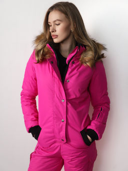 Женский зимний комбинезон. Цвет Фуксия. - Sportsolo фото 2