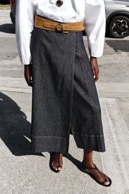 FALDA Z1975 MIDI DENIM CINTUR?N / Azul - Zara фото 4