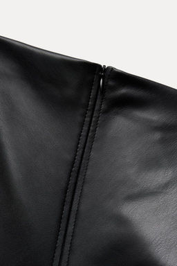 ZW COLLECTION DRAPED FAUX LEATHER DRESS - Zara фото 12