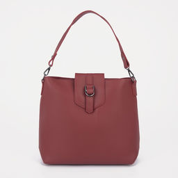 Сумка-тоут на клапане, цвет бордовый